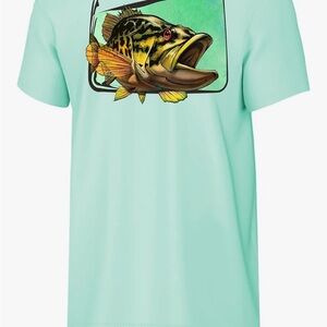 YM Performance Mint Green Fish Graphic T-Shirt ALL items are PFSFH